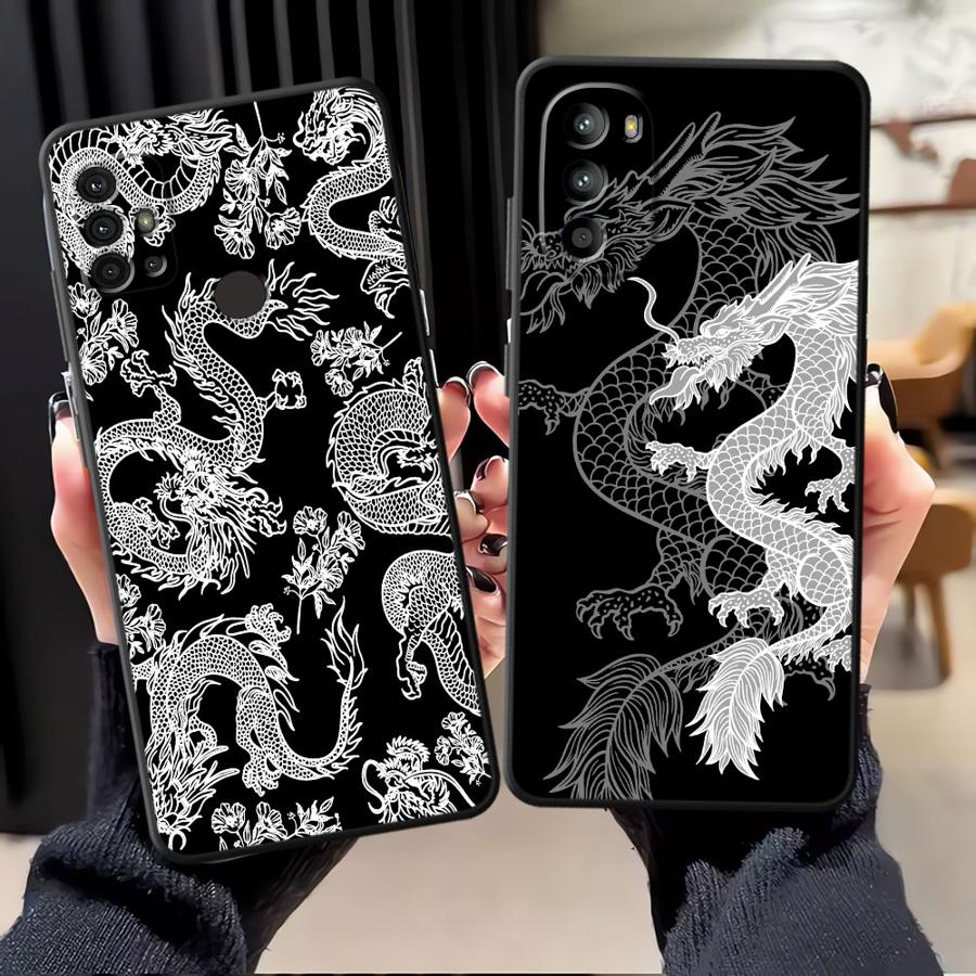 Phone Cases For Motorola - クールな中国のドラゴンソフトバック電話カバーケース Moto S30 Pro X30 Pro