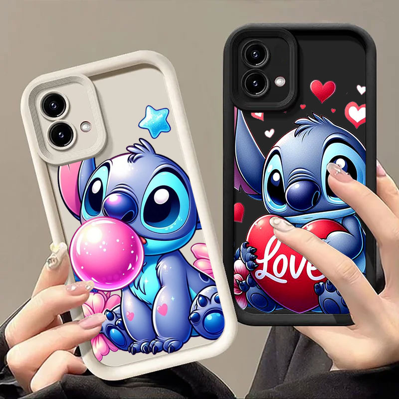 Phone Cases For Motorola - かわいいスティッチ柄のスマホケース Motorola Moto G06 G56 G86