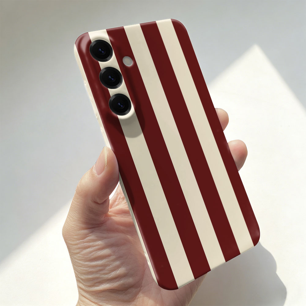Phone Cases Red - 赤白ストライプ柄ケース Samsung A55 54 53 52