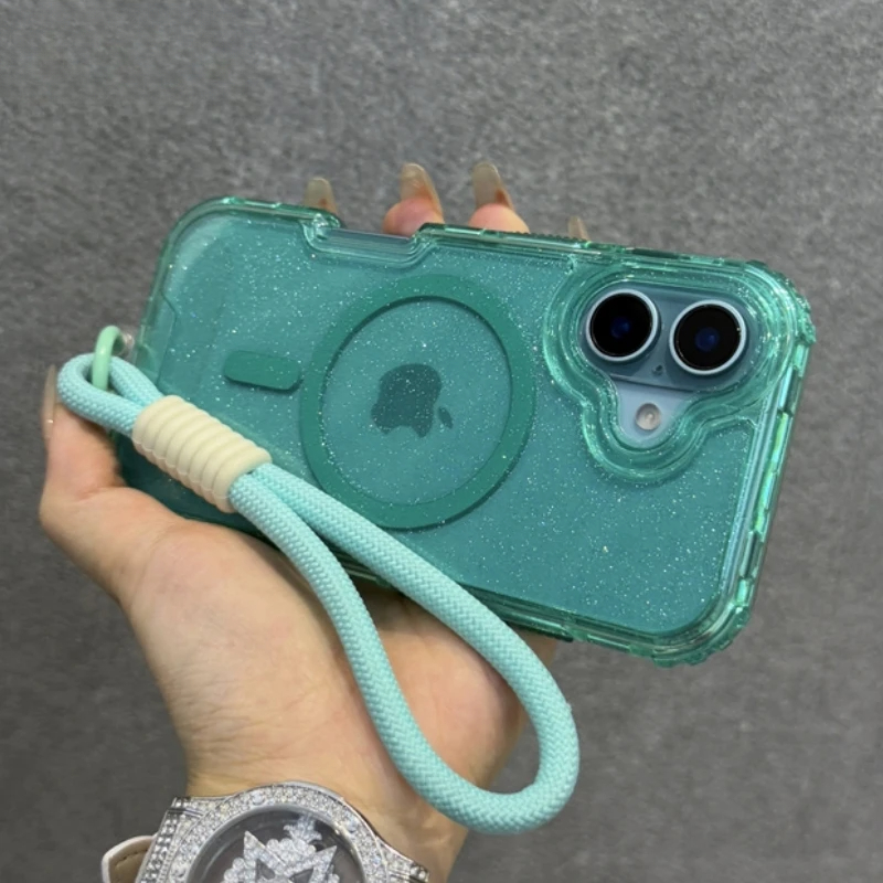 Phone Cases Pinterest - グリッター透明マグネット式MagSafe対応ケース iPhone 17 15 14 Plus