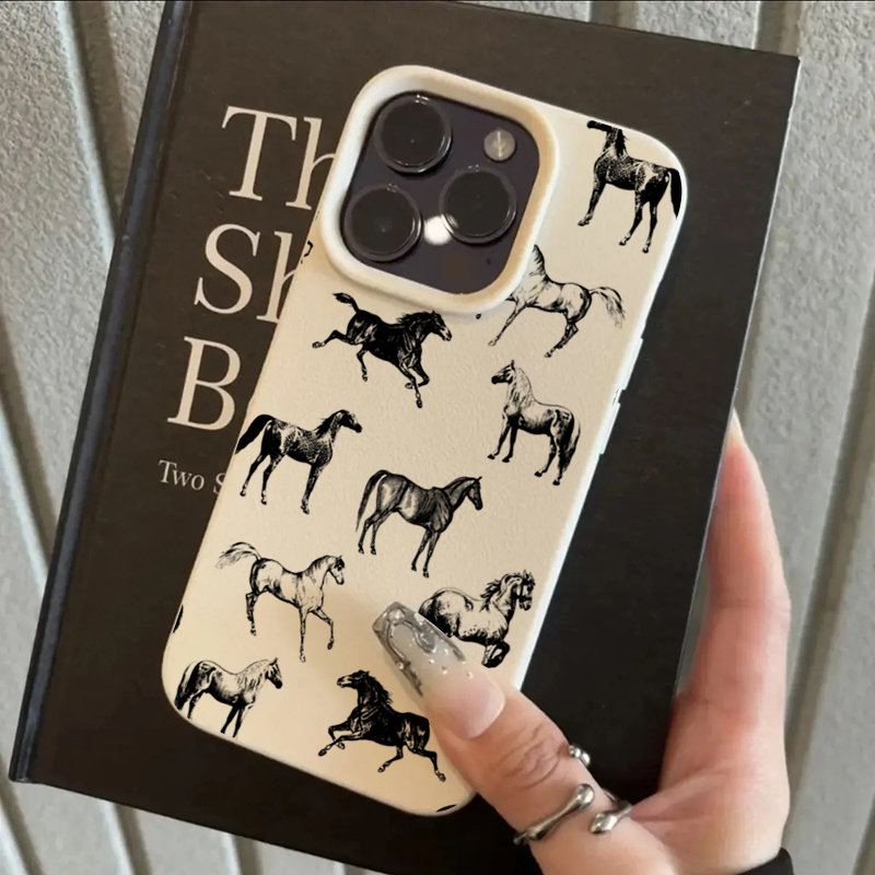 Phone Cases Horse - リアルな馬の頭と牛の動物柄のスマホケース iPhone 17 16 Pro Max