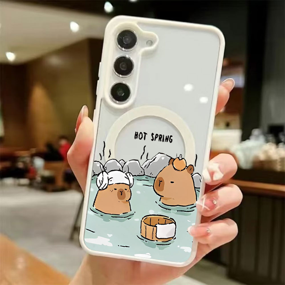 Phone Cases Samsung S25 Ultra - カラートランスペアレント磁気吸着スマホケース Samsung Galaxy S26 S25 S24