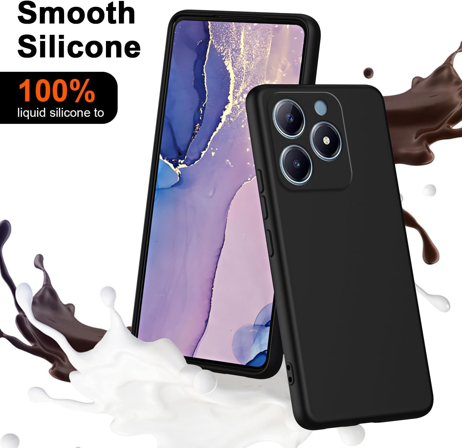Realme用の柔軟なシリコンケース,c61,c63,c65 - Realme Note 50 のレビューと価格