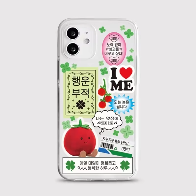 韓国風可愛い四つ葉のクローバー柄スマホケース iPhone  - Phone Cases Xr Cute のレビューと価格