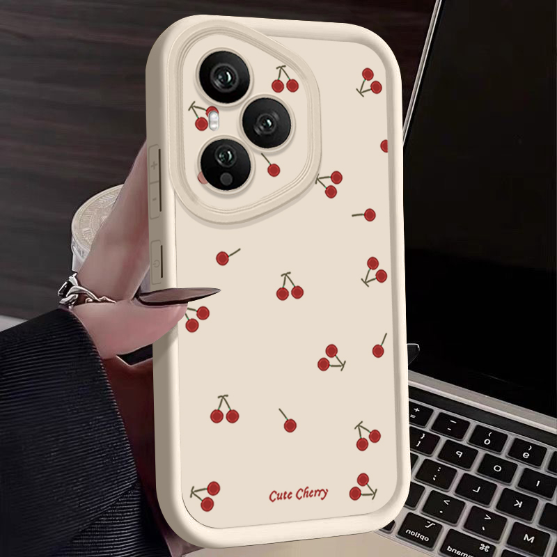 ミニレッドチェリープリントソフトTPUスマホケース Hono - Phone Cases Red のレビューと価格