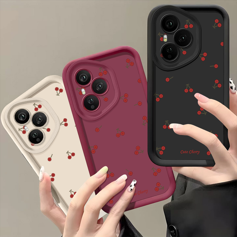 ミニレッドチェリープリントソフトTPUスマホケース Hono - Phone Cases Red のレビューと価格
