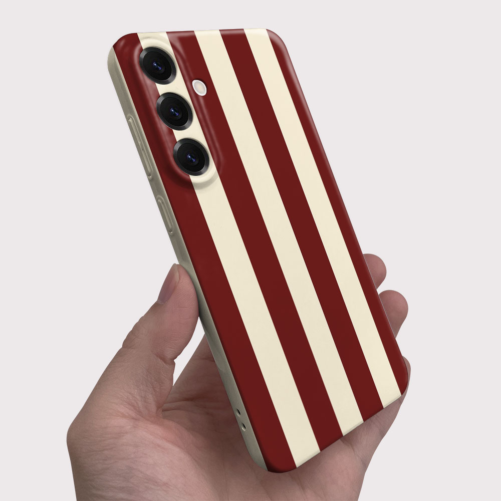 赤白ストライプ柄ケース Samsung A55 54 53  - Phone Cases Red のレビューと価格
