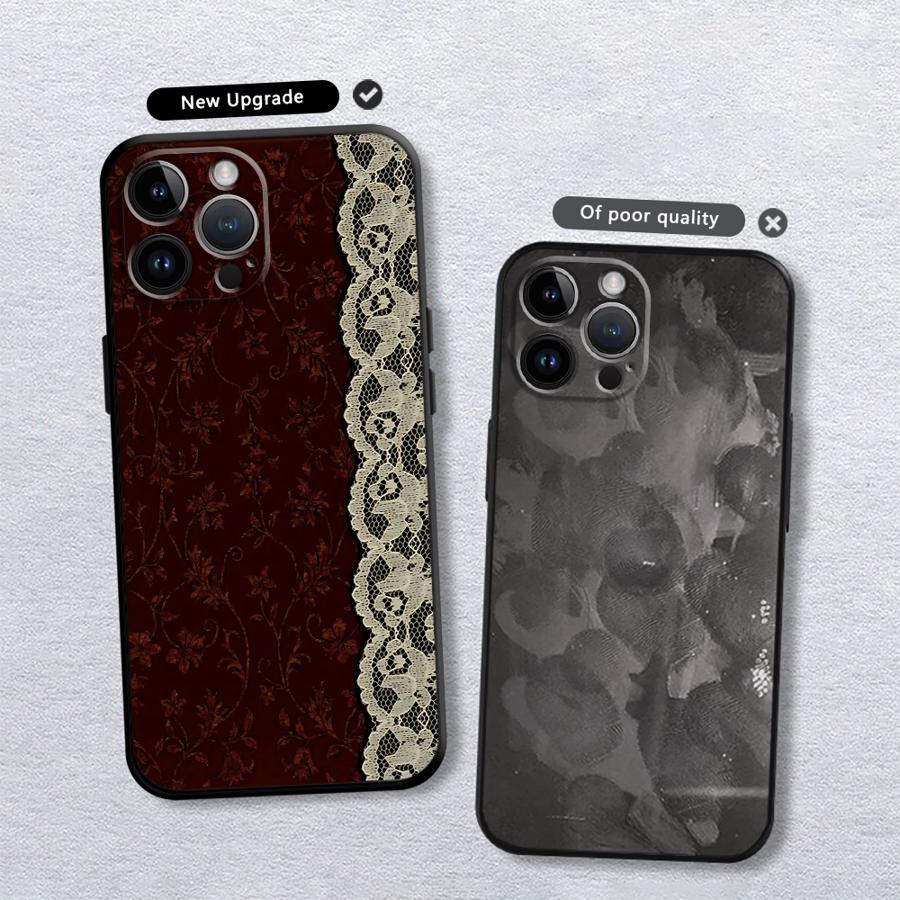黒と赤のセクシーなレースのスマホケース Apple iPho - Phone Cases Red のレビューと価格