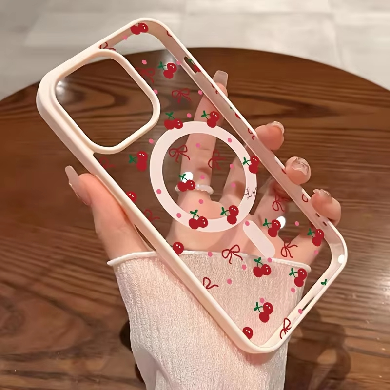 赤い桜柄のマグネット式iPhoneケース iPhone 17 - Phone Cases Red のレビューと価格