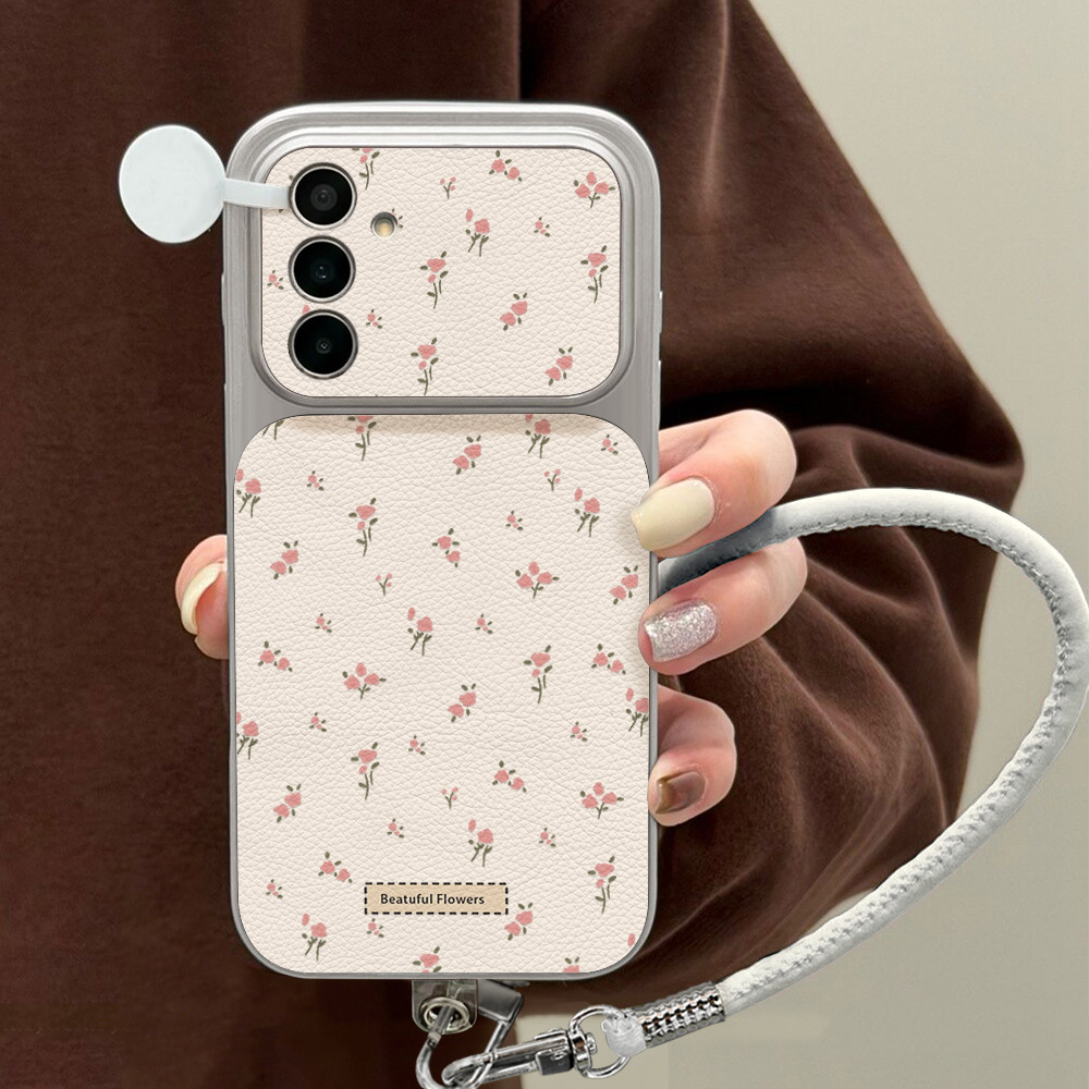 可愛いピンクの花柄スマホケース Samsung S26 S2 - Phone Cases Leather のレビューと価格