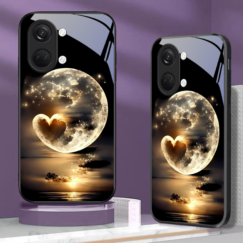 天体の心を映し出すブラックガラス製スマホケース OnePlu - Phone Cases Oneplus のレビューと価格