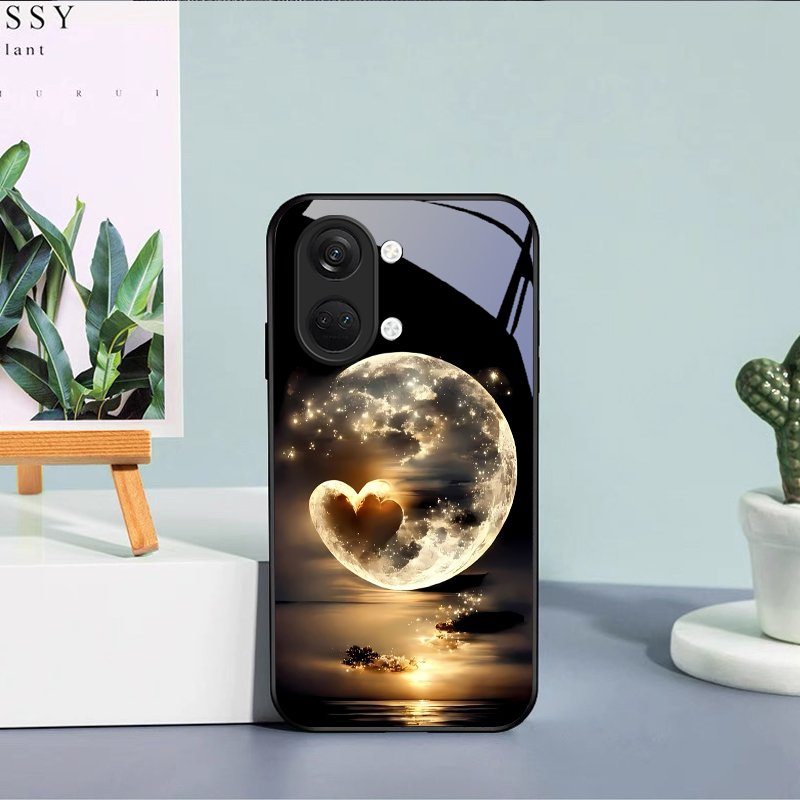 天体の心を映し出すブラックガラス製スマホケース OnePlu - Phone Cases Oneplus のレビューと価格