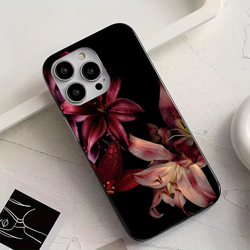エレガントな赤いユリの花柄 iPhoneケース iPhone - Phone Cases Red のレビューと価格