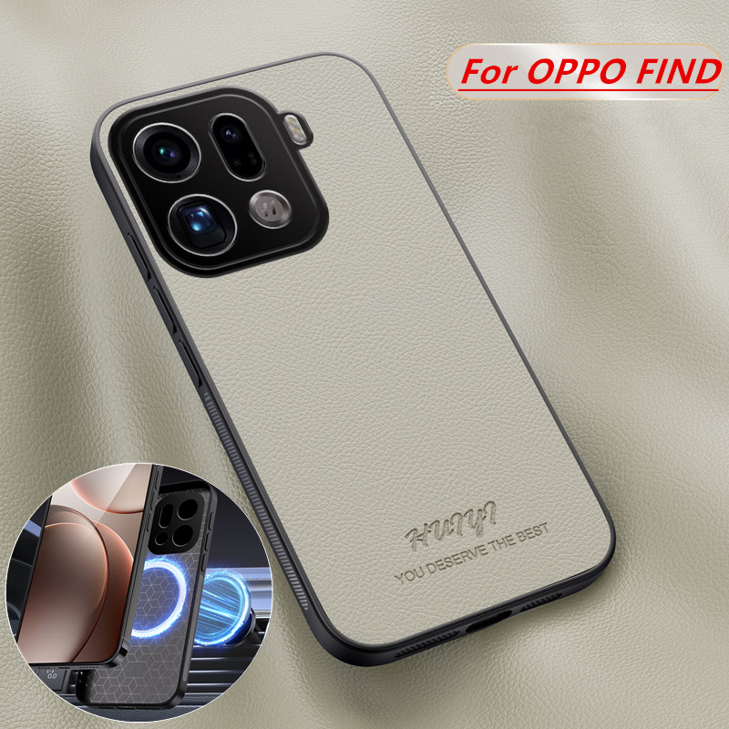 高級内蔵マグネットレザー磁気電話ケース OPPO Find  - Oppo Find X8 のレビューと価格