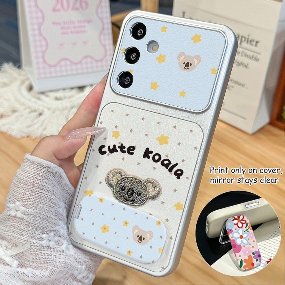 可愛いコアラ柄レザー携帯ケース Samsung A56 5G - Phone Cases Leather のレビューと価格