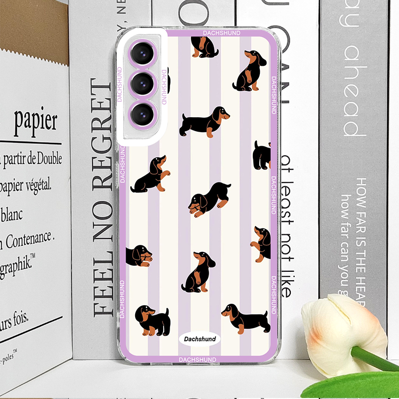 キュートなソーセージドッグ柄スマホケース Samsung G - Phone Cases Samsung のレビューと価格