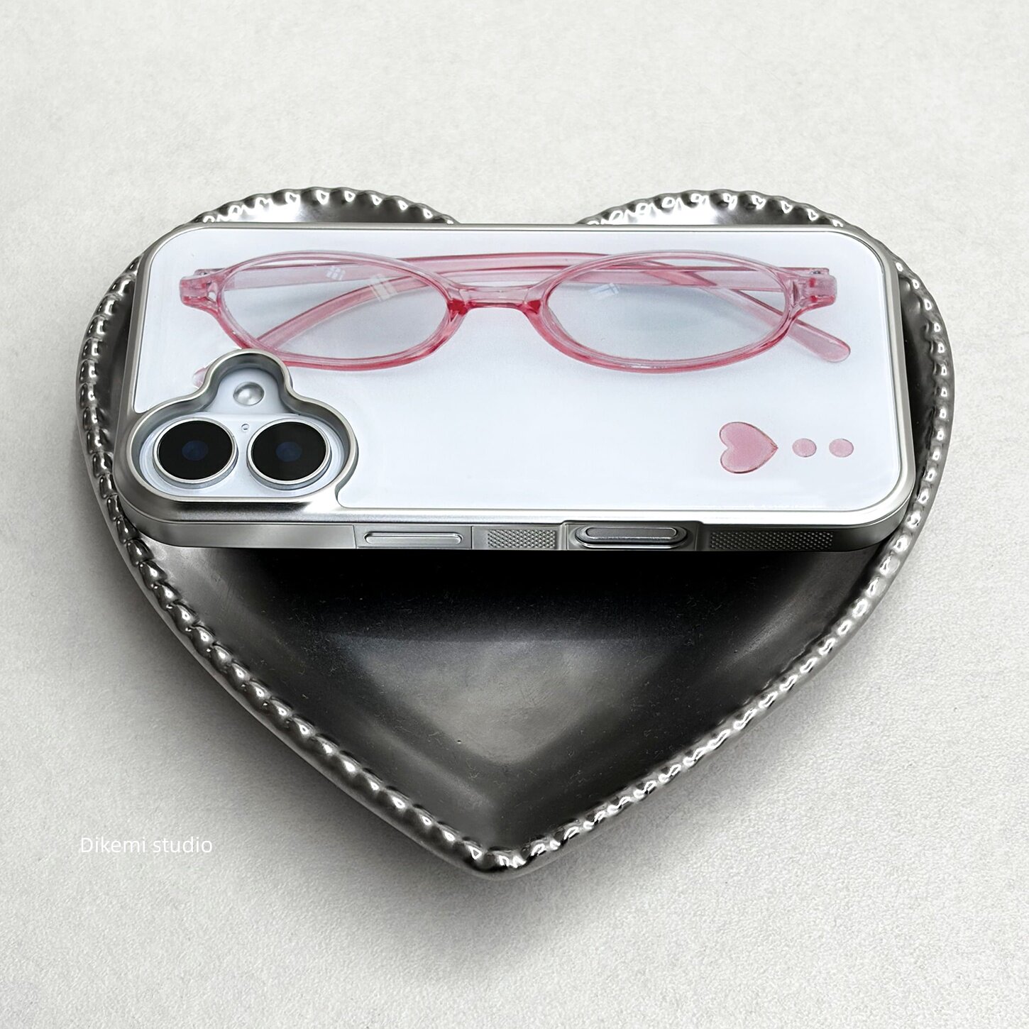 韓国の女の子らしいピンクのメガネとハートが可愛いスマホケース - Phone Cases Xr Cute のレビューと価格