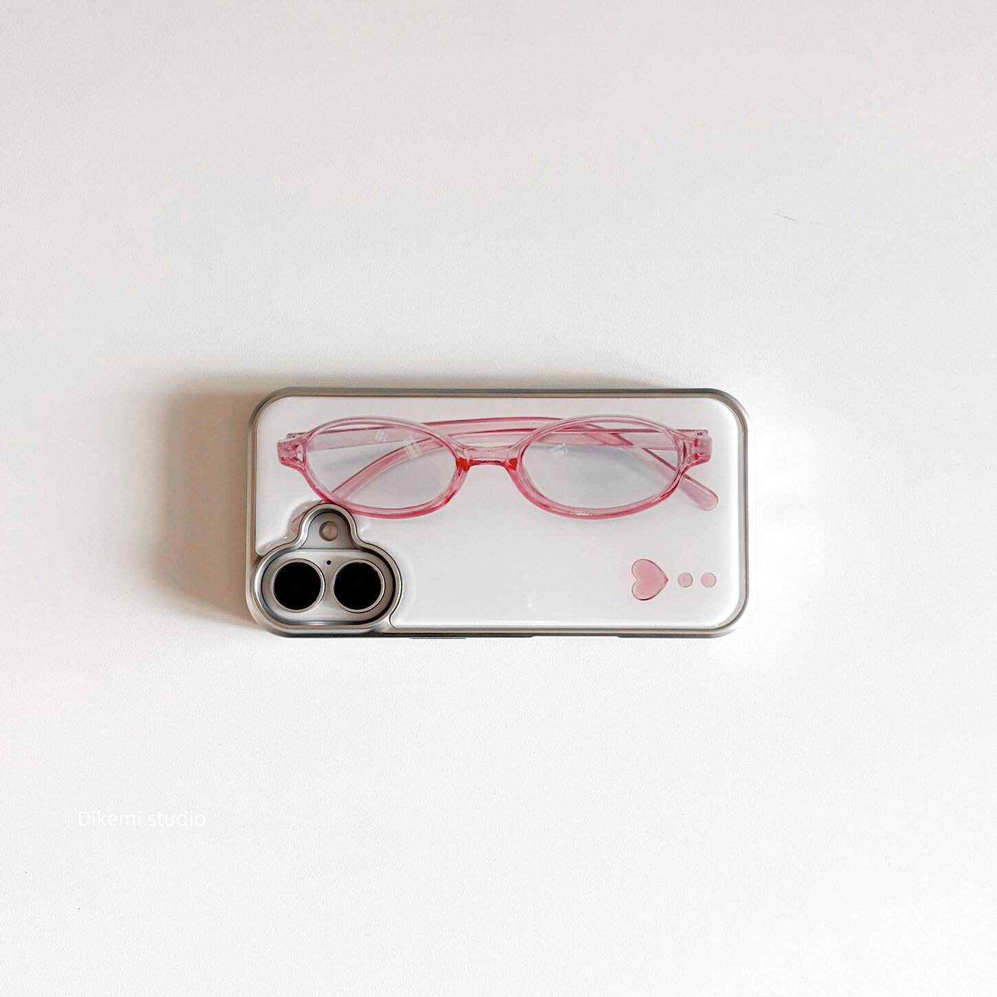 韓国の女の子らしいピンクのメガネとハートが可愛いスマホケース - Phone Cases Xr Cute のレビューと価格