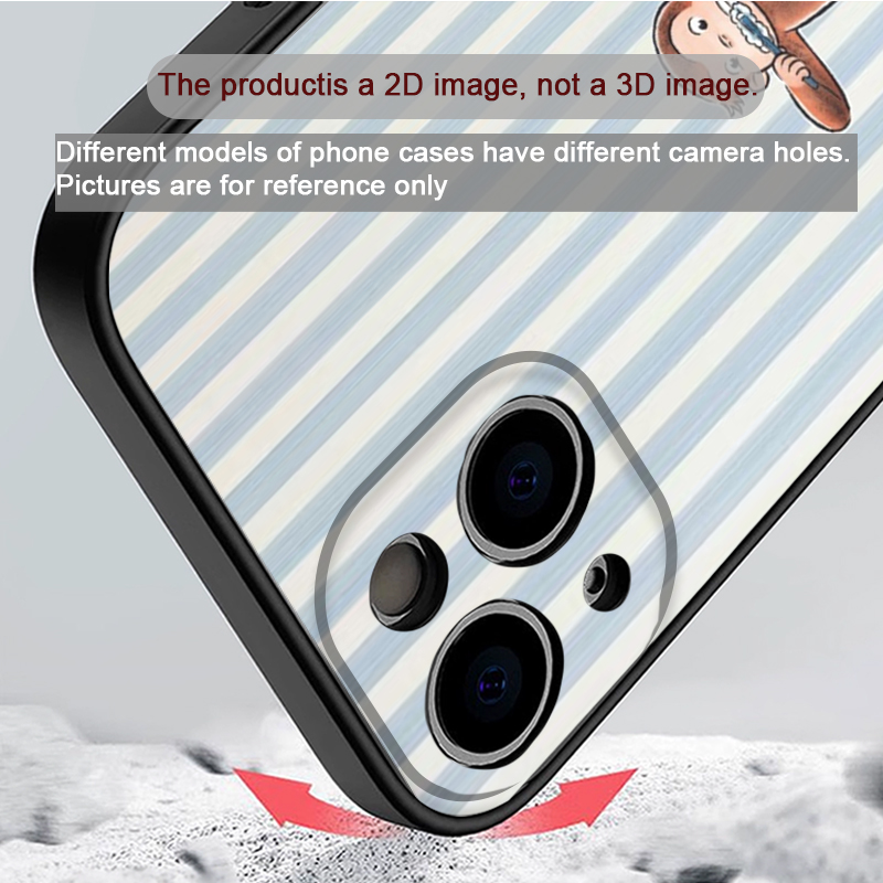 漫画風ストライプ柄の猿が猫を抱くiPhoneケース iPho - Phone Cases Iphone 17 Pro のレビューと価格